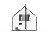Projekce domu Řadový dům - Boční pohled č. 2