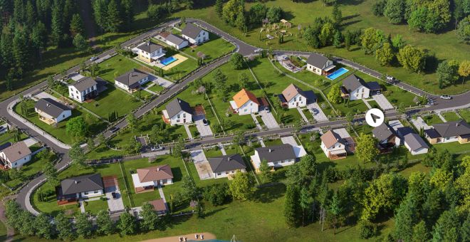 Virtuální vesnička DJT je kompletní! Vyberte si projekt domu ve virtuální realitě