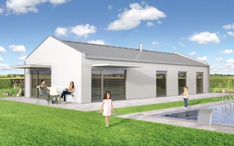 Přízemní rodinný dům Anion - moderní design v pasivním provedení