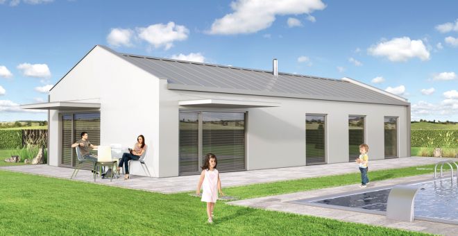 Přízemní rodinný dům Anion - moderní design v pasivním provedení