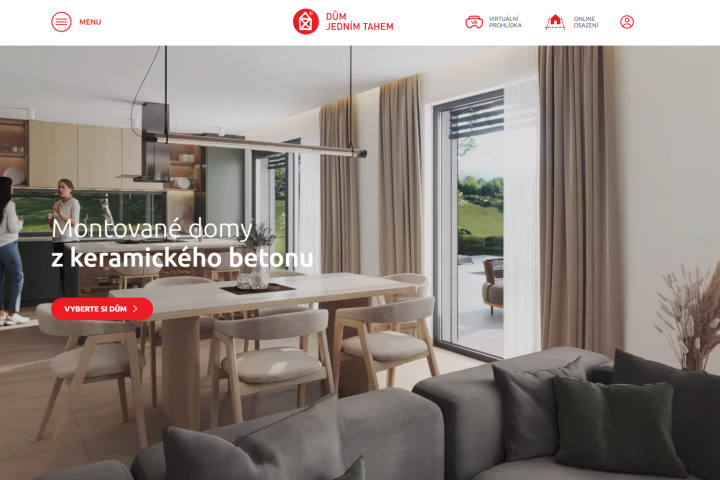 Nový web plný novinek - objevte online osazení domu na pozemek